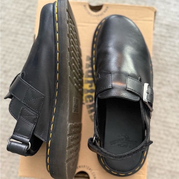 Dr. Martens Jorge II Black Leather Buckle Mule/Clog - Womens 10 Mens 9 - Picture 3 of 7